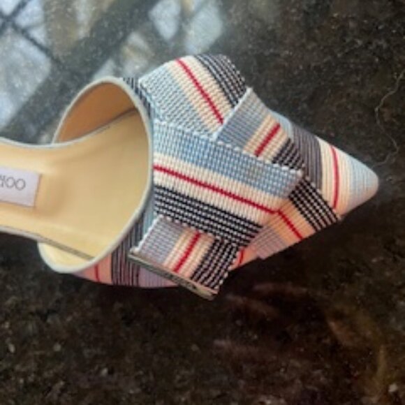 Jimmy Choo Mules Multi-stripe with Bow EU 39 - Picture 4 of 8